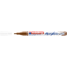 Akril marker 1-2mm, Edding 5300 mogyoró barna