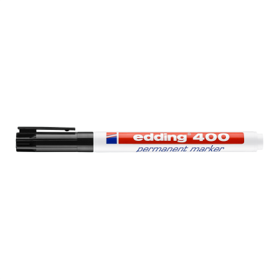 Alkoholos marker 1 mm, kerek hegyű, Edding 400 fekete