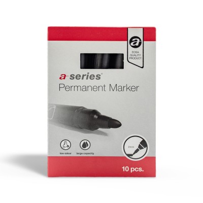 Alkoholos marker 3mm, kerek végű A-series fekete