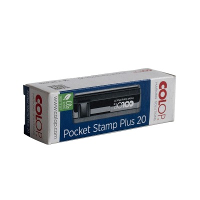 Bélyegző Printer Colop Pocket Stamp 20 kék átlátszó ház kék párna
