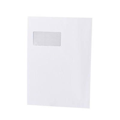 Boríték TC/4 szilikonos bélésnyomott bal ablak 50x100 ablak bal oldalról 20mm felülről 52mm Bluering® fehér