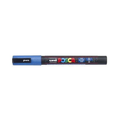 Dekormarker 0,9-1,3mm, Uni-Posca PC-3ML csillámló kék