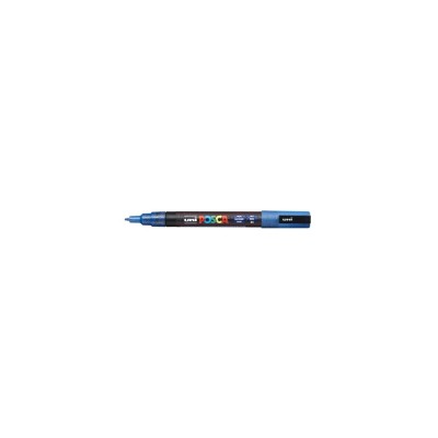 Dekormarker 0,9-1,3mm, Uni-Posca PC-3ML csillámló kék