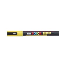 Dekormarker 0,9-1,3mm, Uni-Posca PC-3ML csillámló sárga
