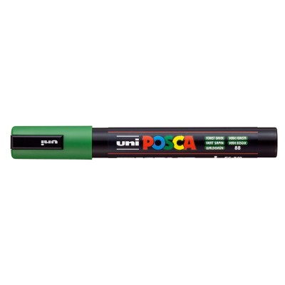 Dekormarker 1,8-2,5mm, Uni Posca PC-5M erdő zöld