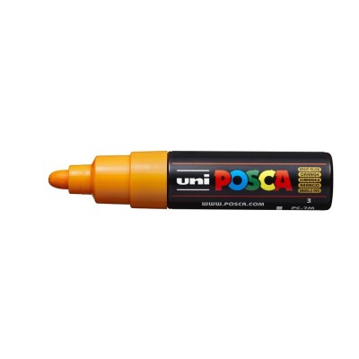 Dekormarker 4,5-5,5mm, Uni-Posca PC-7M ragyogó sárga