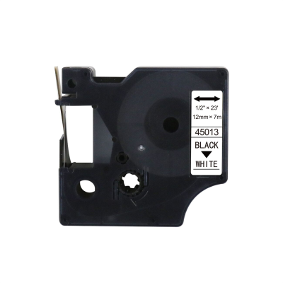 Feliratozógép szalag kompatibilis Dymo D1 S0720530/45013 12mmx7m ECO fekete/fehér