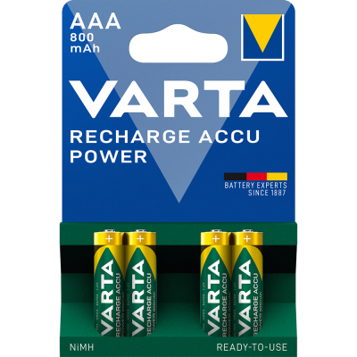 Elem tölthető akku AAA mikro 800 mAH Power 4 db/csomag, Varta