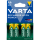 Elem tölthető akku előtöltött AA ceruza 2100 mAH Power 4 db/csomag, Varta
