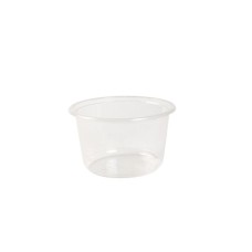 Elviteles doboz alj, kerek, szószos, öntetes tál 80 ml PP 100 db/csomag, áttetsző
