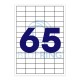 Etikett címke, 38,1x21,2mm, 100 lap, 65 címke/lap Bluering®