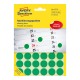 Etikett címke, o18mm, jelölésre, 24 címke/ív, 44 ív/doboz, Avery zöld
