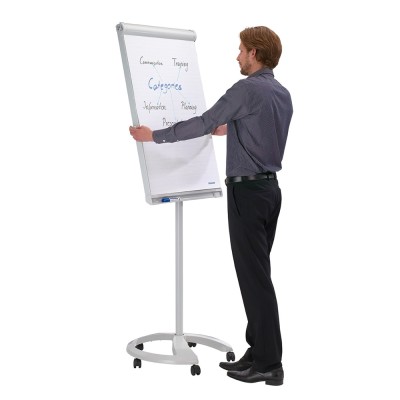 Flipchart tábla mobil 67x95cm, mágneses, 2 db segédkarral, 5 görgős Proline  FC81 Franken