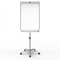 Flipchart tábla mobil 70x100cm, mágneses alukeretes görgős gurítható Evo