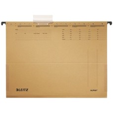 Függőmappa A4, karton oldalt zárt, oldalvédelemmel Leitz Alpha natúr