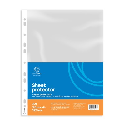 Genotherm lefűzhető, A4, 120 micron víztiszta Bluering® 25 db/csomag