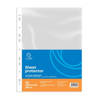 Genotherm lefűzhető A4, 35 micron narancsos 100 db/csomag Bluering®