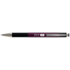 Golyóstoll 0,7mm, metál mályva test, Zebra F-301A, írásszín kék