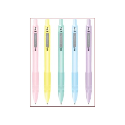 Golyóstoll 1 mm, zöld tolltest, Zebra Z-Grip Pastel, kék