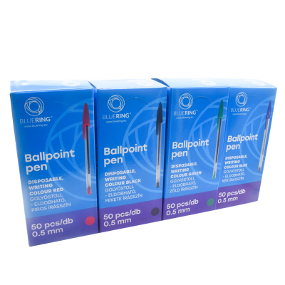 Golyóstoll eldobható kupakos Bluering® , írásszín kék
