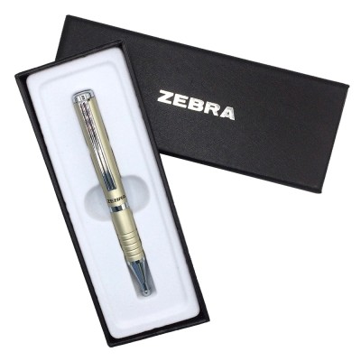 Golyóstoll metál pezsgő test, Zebra SLF1, írásszín kék