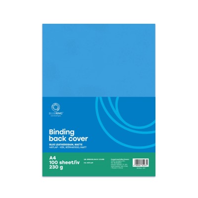 Hátlap, A4, 230 g. bőrhatású 100 db/csomag, kék Bluering®