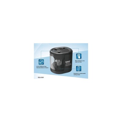 Hegyező asztali 2 lyukú elektromos elemes és USB adapterrel működtethető EG5161 Eagle fekete