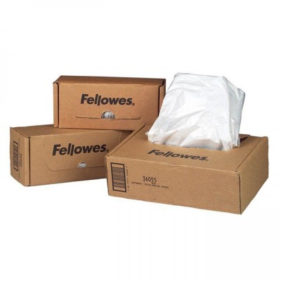 Hulladékgyűjtő zsákok iratmegsemmisítőhöz, 150-160 literes kapacitásig, Fellowes® 50 db/csomag