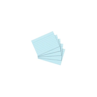 Kartotékkártya  A7 100 ív/csomag, vonalas, Herlitz kék