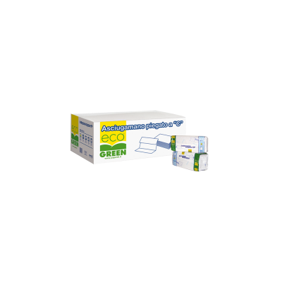 Kéztörlő 1 rétegű C hajtogatású újrahasznosított 150 lap/csomag 24 csomag/karton Paperdi ecogreen_AC.351/C fehér