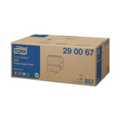 Kéztörlő 2 rétegű tekercses átmérő: 19 cm 150 m/600 lap/tekercs 6 tekercs/karton Advanced H1 Matic SoftTork_290067 fehér