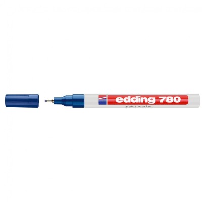 Lakkmarker 0,8mm, kerek Edding 780 kék