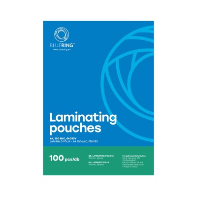 Lamináló fólia A4, 100 micron 100 db/doboz, Bluering®
