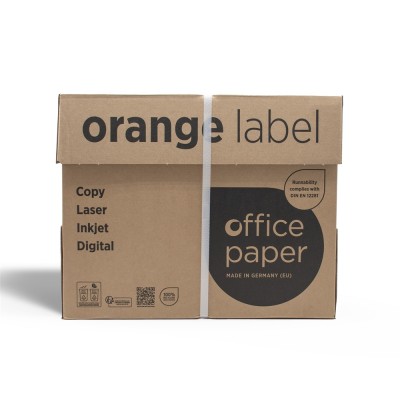 Másolópapír A4, 80g, újrahasznosított ISO 70 fehérségű Saveco Orange Label 500ív/csomag