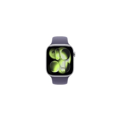 Okosóra Apple Watch S11 GPS 46mm Silver Aluminium Case with Purple Fog Sport Band - M/L