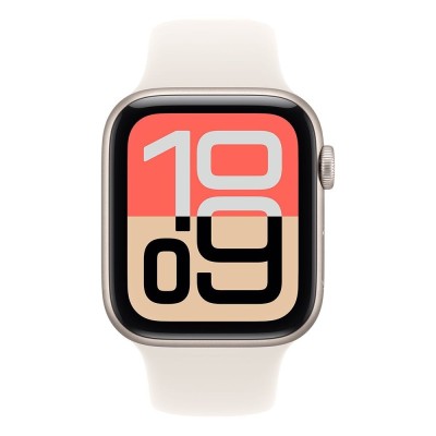 Okosóra Apple Watch SE 3 GPS 44mm Starlight Aluminium Case with Starlight Sport Band - M/L
