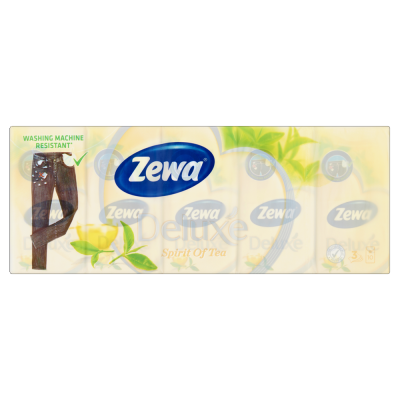 Papírzsebkendő 3 rétegű 10 x 10 db/csomag Zewa Deluxe Spirit of Tea