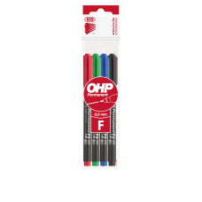 Alkoholos marker készlet, F, OHP Ico, 4 klf.szín