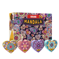 Radír, mandala, 36 db/display, Silka