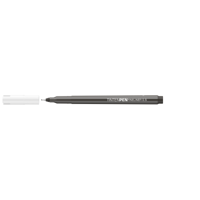 Rostirón, tűfilc vízbázisú, 0,5mm, kerek test, Tinten Pen Ico fekete
