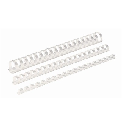 Spirál műanyag, 8mm, 21-40lap, 100 db/doboz, Fellowes® fehér