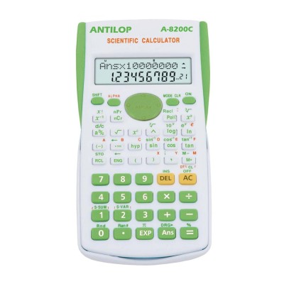 Számológép tudományos 240 funkciós zöld Antilop A-8200C