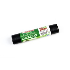 Szemeteszsák újrahasznosított 135 liter 70 x 110 cm 17 mikron 5 db/tekercs Mazzini_fekete