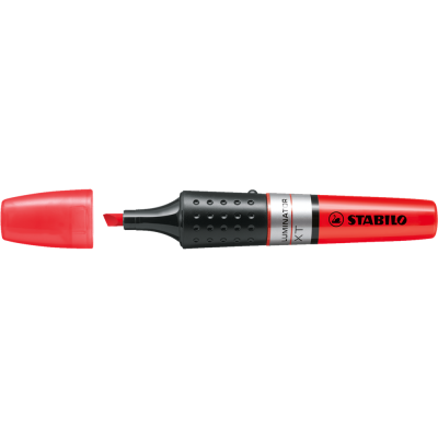 Szövegkiemelő 2-5mm, hengeres test Stabilo Luminator piros
