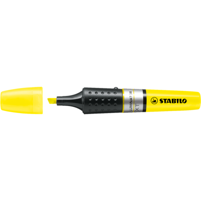 Szövegkiemelő 2-5mm, hengeres test Stabilo Luminator sárga