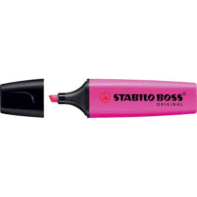Szövegkiemelő 2-5mm, vágott hegyű, STABILO Boss original pink