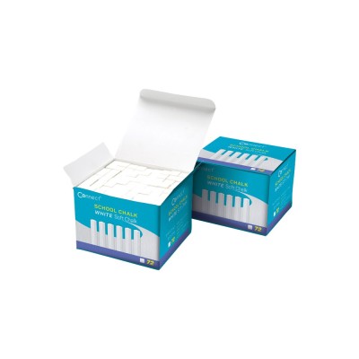 Táblakréta szögletes 72 db/doboz, Connect fehér