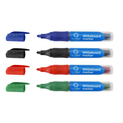 Táblamarker 3mm, kerek, cserélhető betétes, Bluering fekete