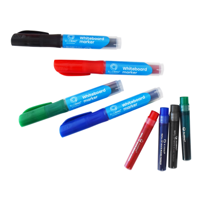 Táblamarker 3mm, kerek, cserélhető betétes, Bluering piros