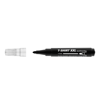 Textilmarker 1-3 mm kerek ICO T-SHIRT XXL fekete
